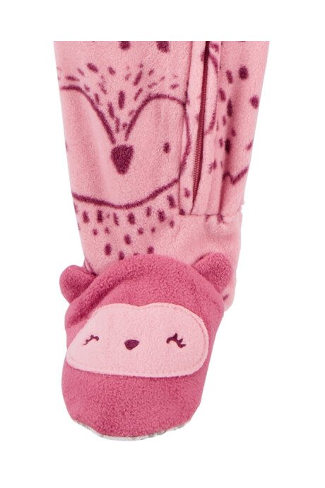 Pijama una pieza con pie de micropolar diseño búho 0
