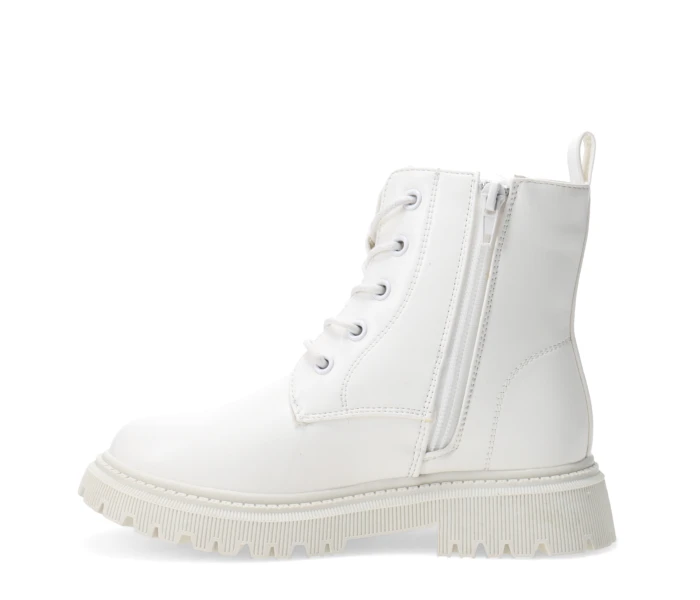 Bota borcego TILU con detalle en lateral Off White