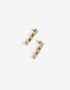 Aros Colgantes Cortos Metal Aros De Cadena De Acero - Dorado