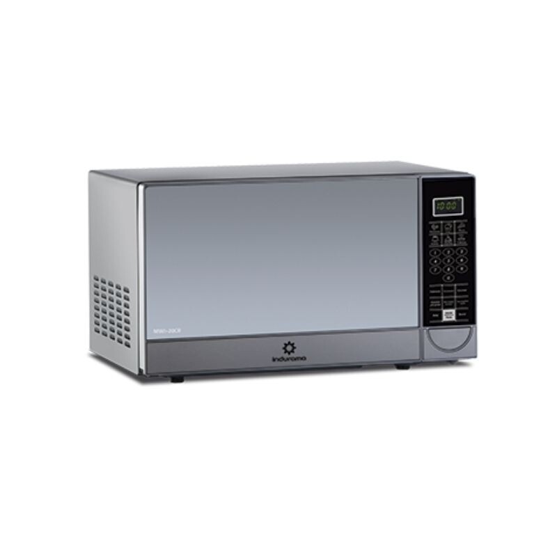 MICROONDAS INDURAMA 20L MWI-20CR DISPLAY LED CON RELOJ Acero