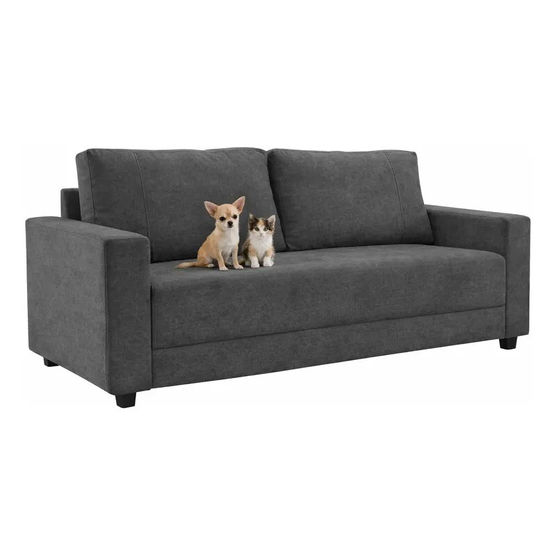 SOFA 4 CUERPOS - TAPIZADO TELA PET FRENDLY GRIS OSCURO SOFA 4 CUERPOS - TAPIZADO TELA PET FRENDLY GRIS OSCURO