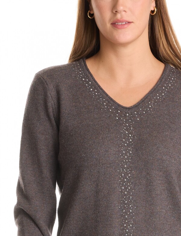 Buzo Tachas GRIS OSCURO