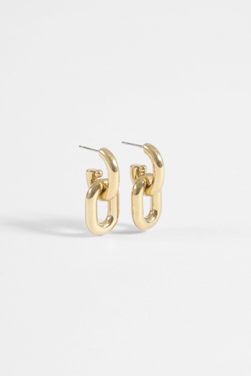 Aros acero doble dorado