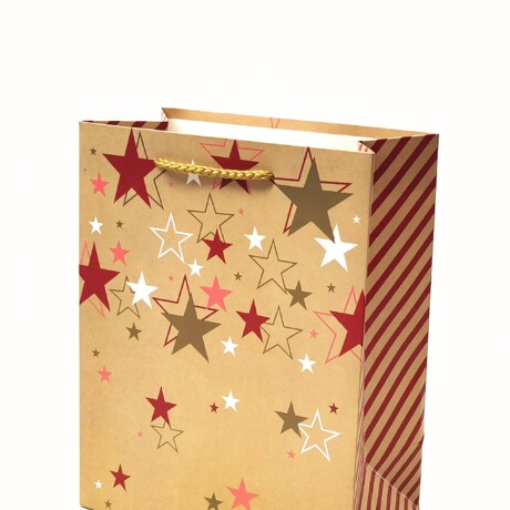 Bolsa De Regalo Estrellas Mediana Rojo