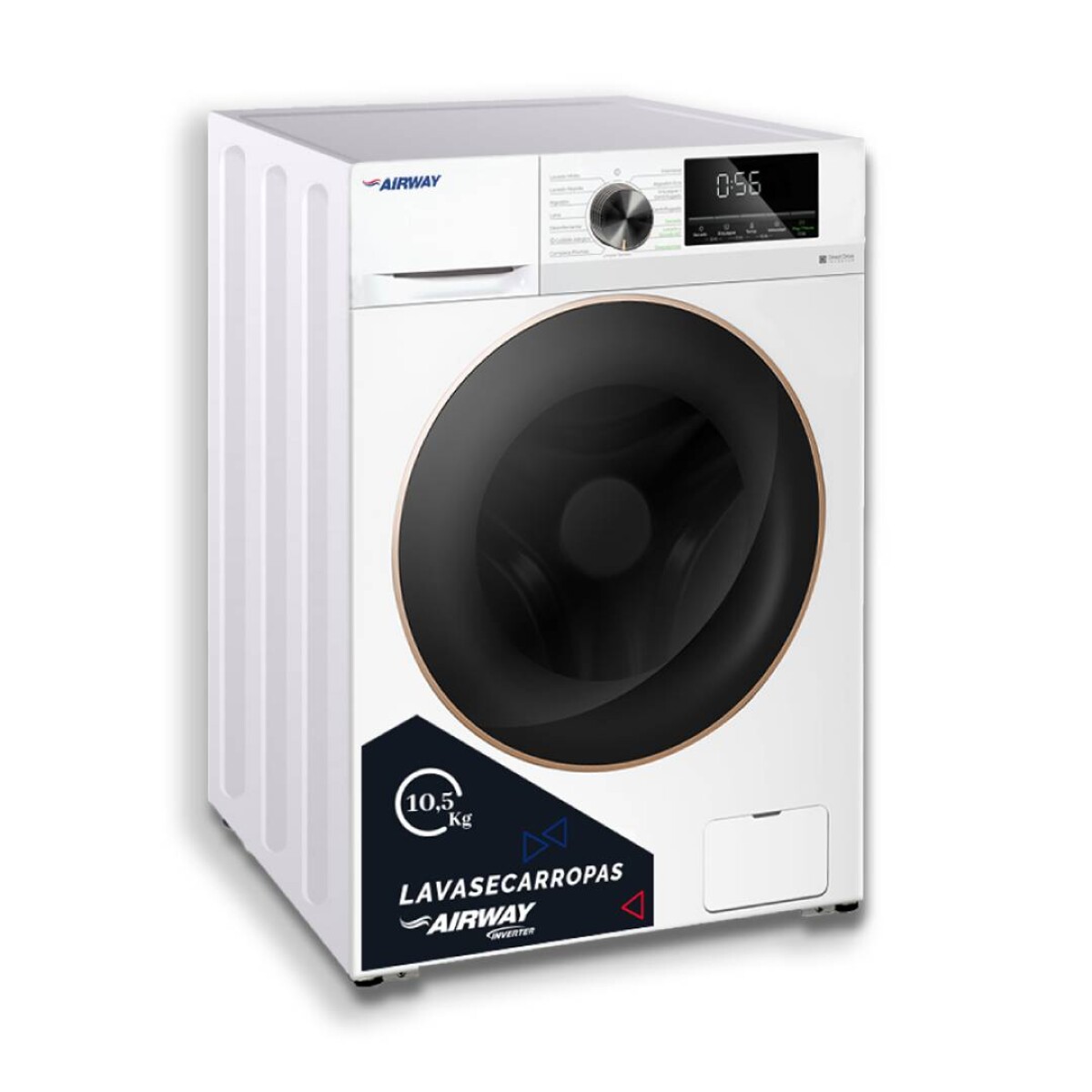 Lavasecarropas Airway 10,5Kg Inverter - Blanco 