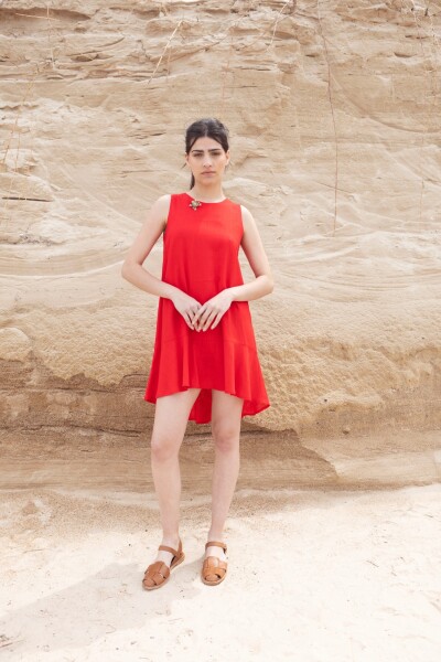VESTIDO FOLK Rojo