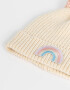 Gorros Infantiles Arcoíris Gorro Tejido Con Pompón - Blanco Crudo