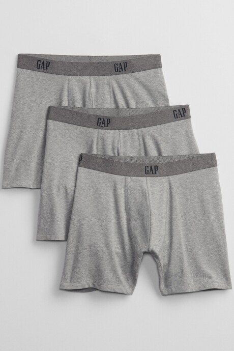 Boxer Básico Pack De 3 Hombre Heather Grey