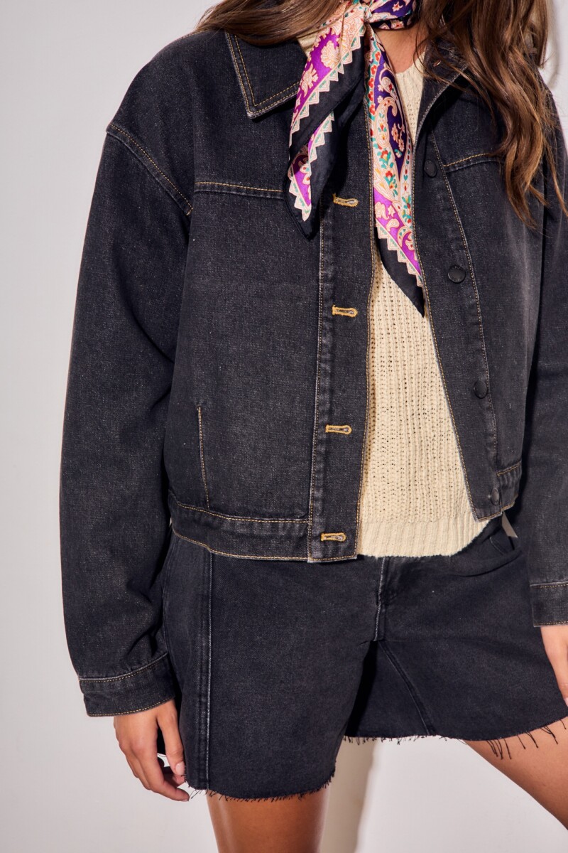 Campera Denim Jean Gris