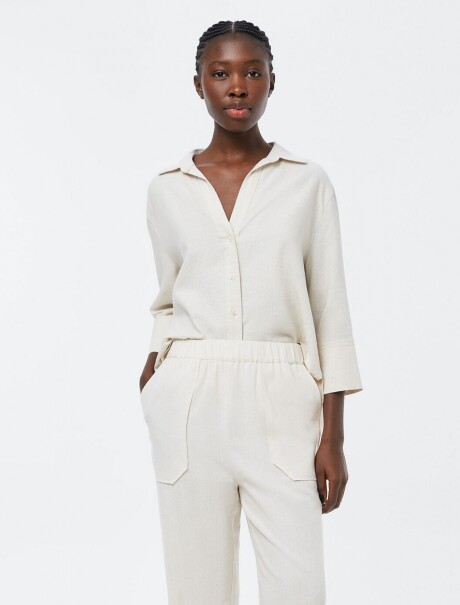 CAMISA MANGA LARGA BLANCO