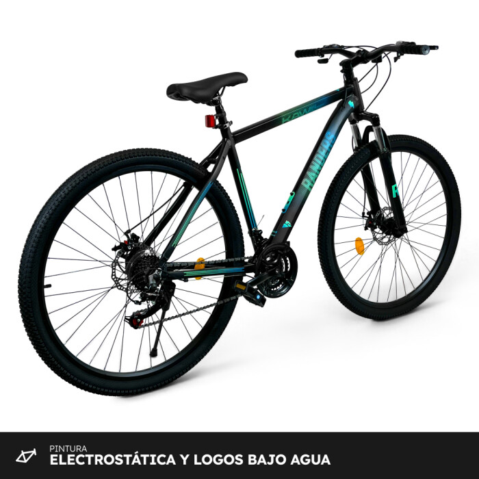 Bicicleta MTB BKE-I-29-LD Kawill R29 21v Negro-Celeste Bicicleta MTB BKE-I-29-LD Kawill R29 21v Negro-Celeste