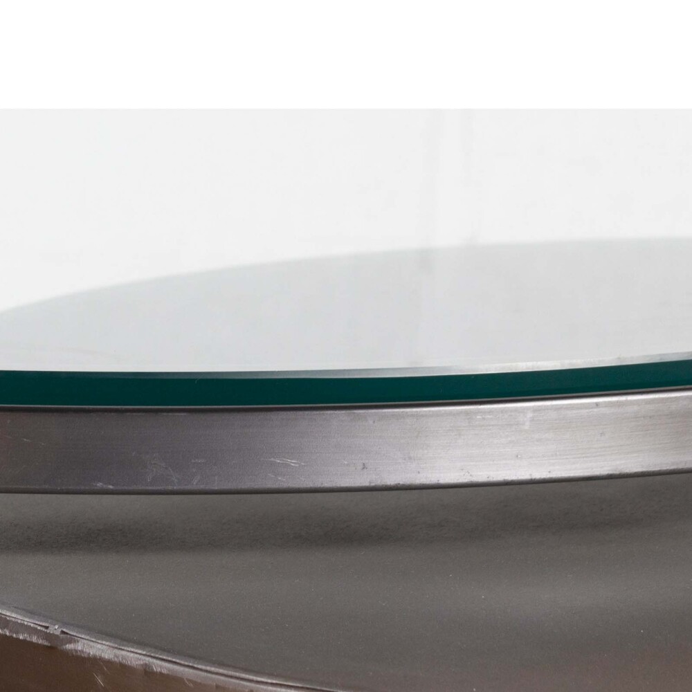 MESA RATONA METAL-VIDRIO-Y-MADERA GRIS SILVER PLATA