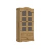 Cristalero 2 Puertas 2 Cajones Madera Maciza Linea Mexicana Natural