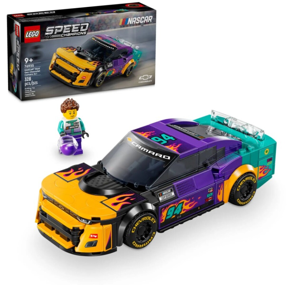 Lego Speed Champions Nascar Next Gen Chevrolet Camaro 76935 Cantidad De Piezas 328 