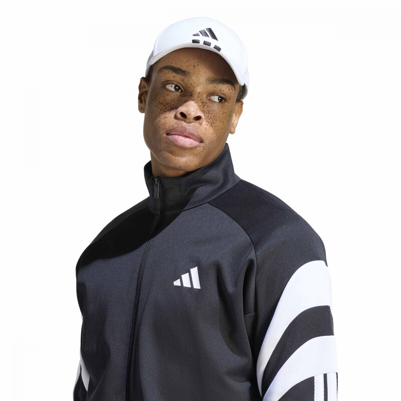 Campera Adidas TRACKSUIT JACKET Hombre KF4764 Negro-blanco