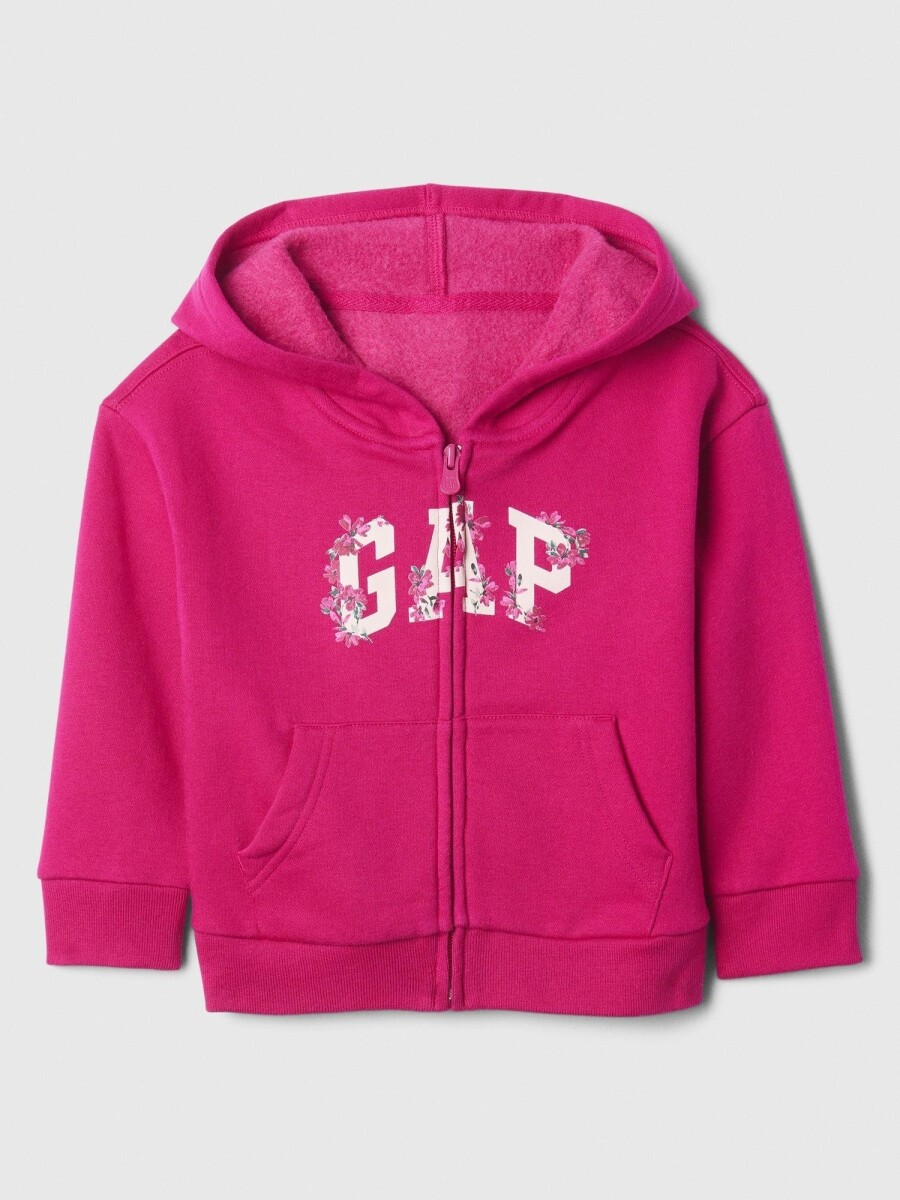 Canguro Con Cierre Logo Gap Toddler Niña - Bright Beet 