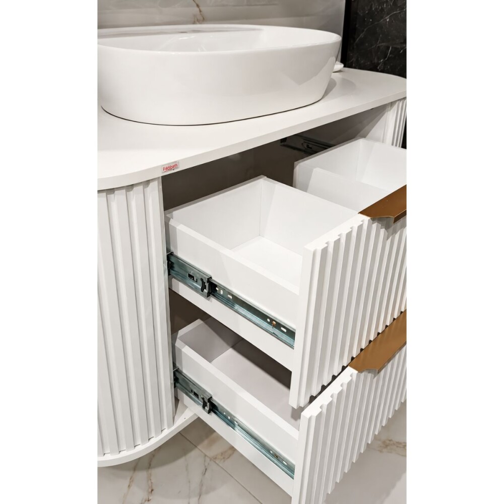 Mueble de baño Suspendido Alice Blanco 100cm sin bacha Mueble De Baño Suspendido Alice Blanco 100cm Sin Bacha