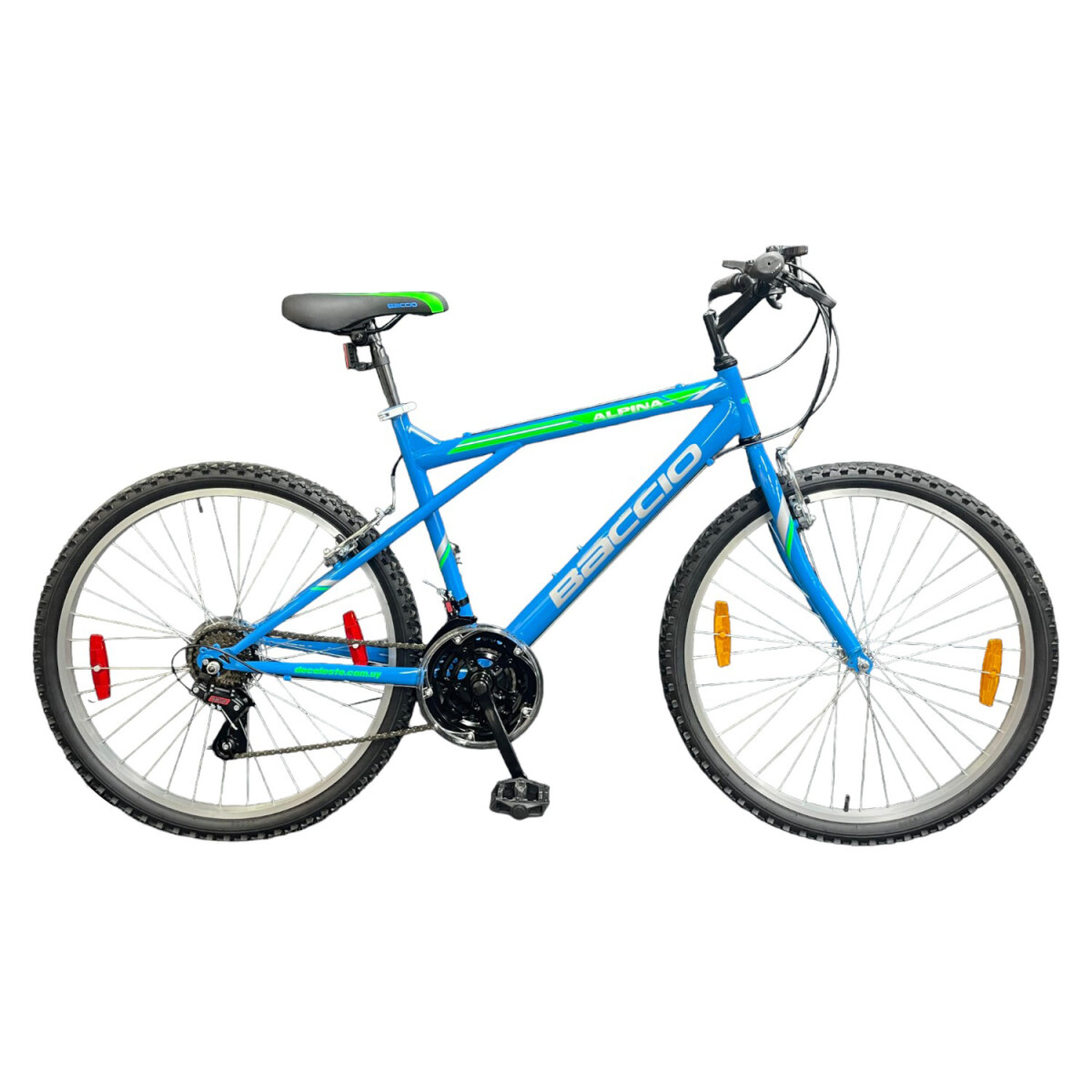 Bicicleta Baccio Alpina Man Montaña rodado 26 con 21 cambios - AZUL/VERDE 