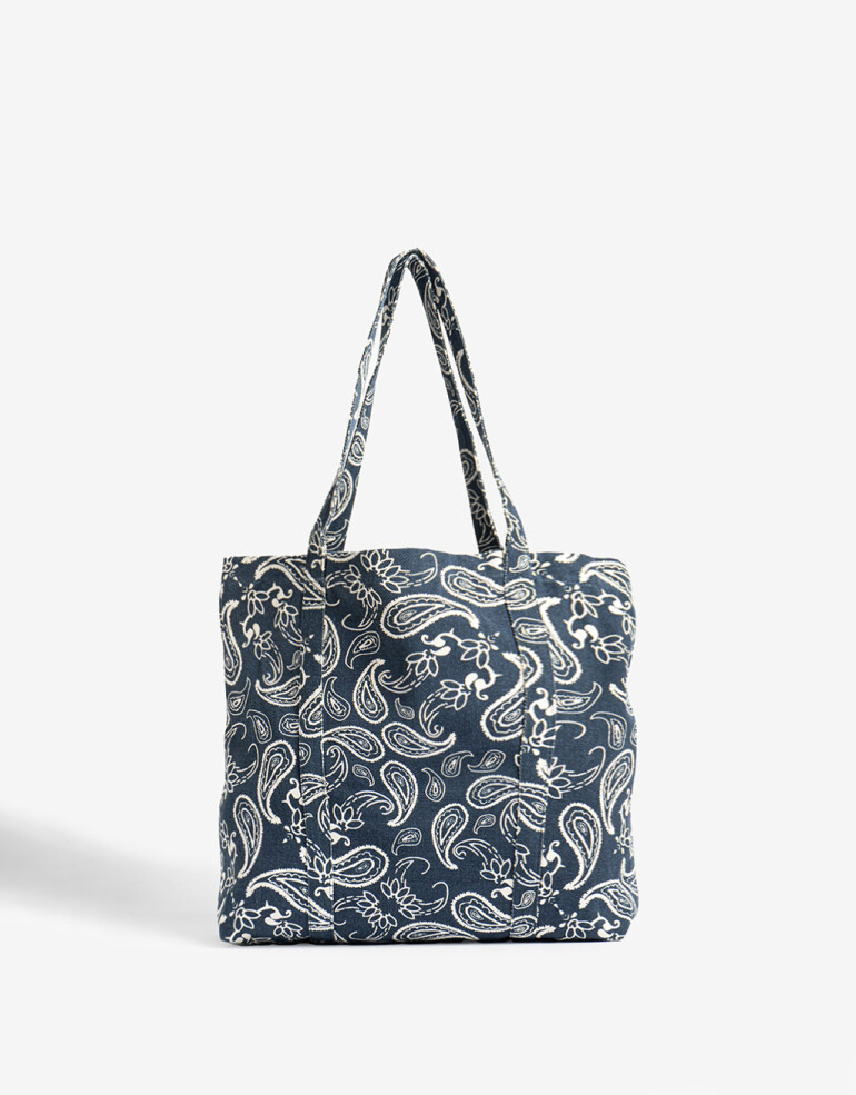 Bolsas reutilizables Tote Bag Paisley Azul - Azul Medio