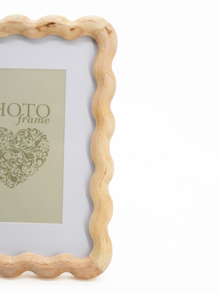 PORTARRETRATO ONDAS MADERA BEIGE