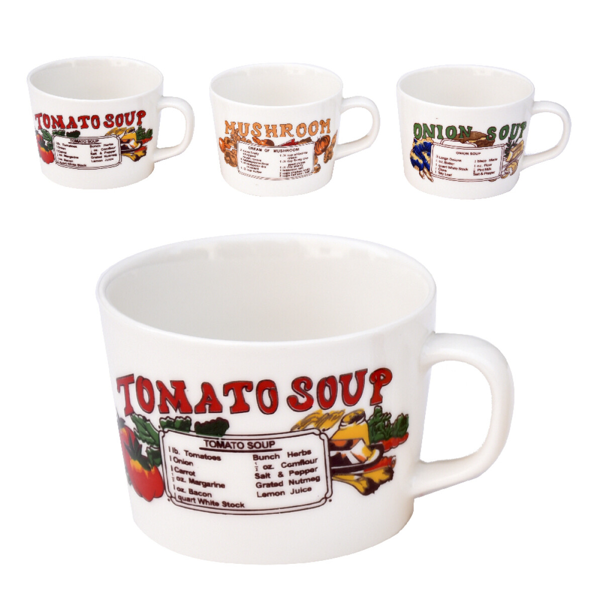 Taza De Cerámica Para Sopa 400 Ml - 9.5x7mc 