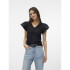 VMNAJA SS V-NECK TOP JRS GA BLACK