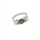 Anillo Estilo Antiguo En Platino Con Brillantes Y Zafiros Anillo Estilo Antiguo En Platino Con Brillantes Y Zafiros