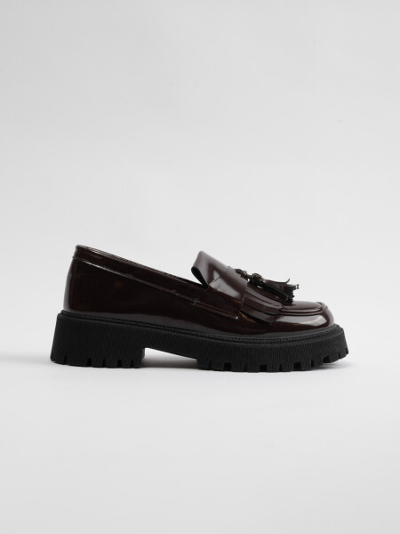 Mocasín flecos Marrón