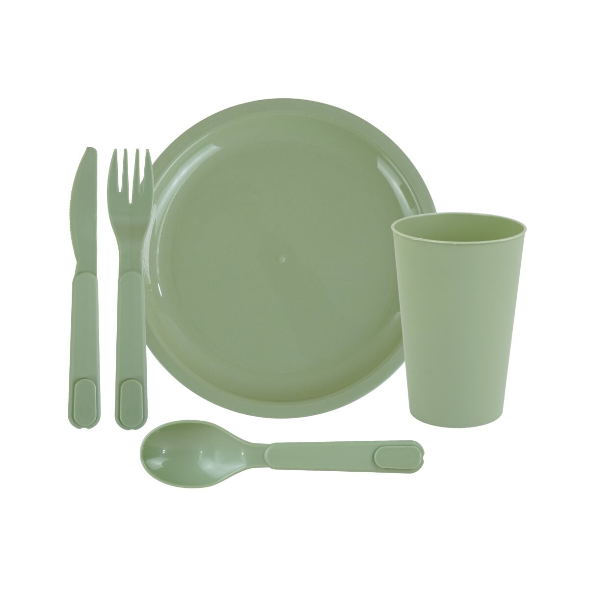 Set de picnic de plastico para 6 personas 