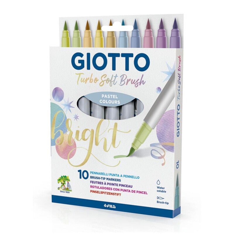 Turbo Soft Brush Pastel Est. 10 Uds Giotto MARCADOR GIOTTO BRUSH PEN PASTEL