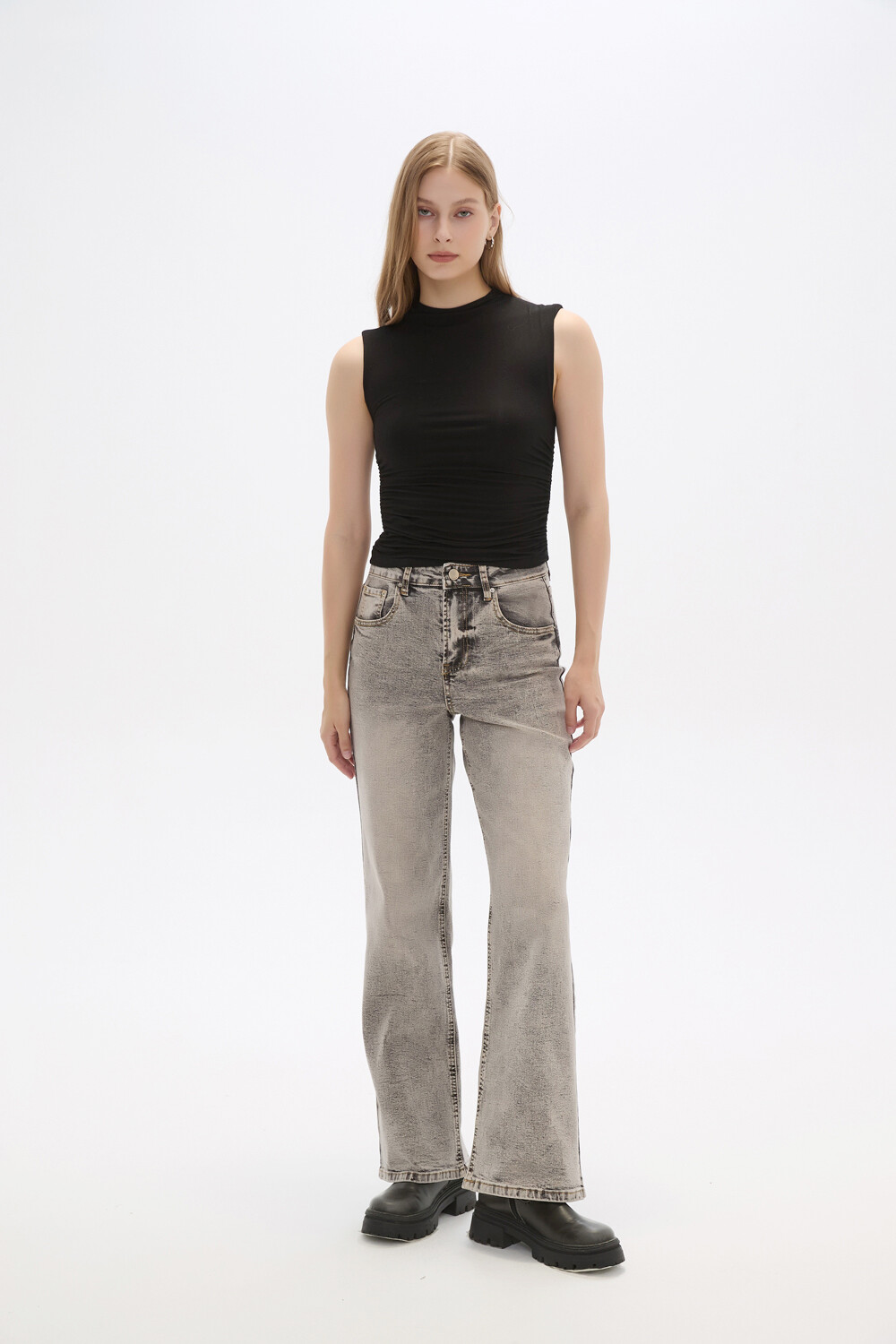 Pantalon Geilan Gris Claro