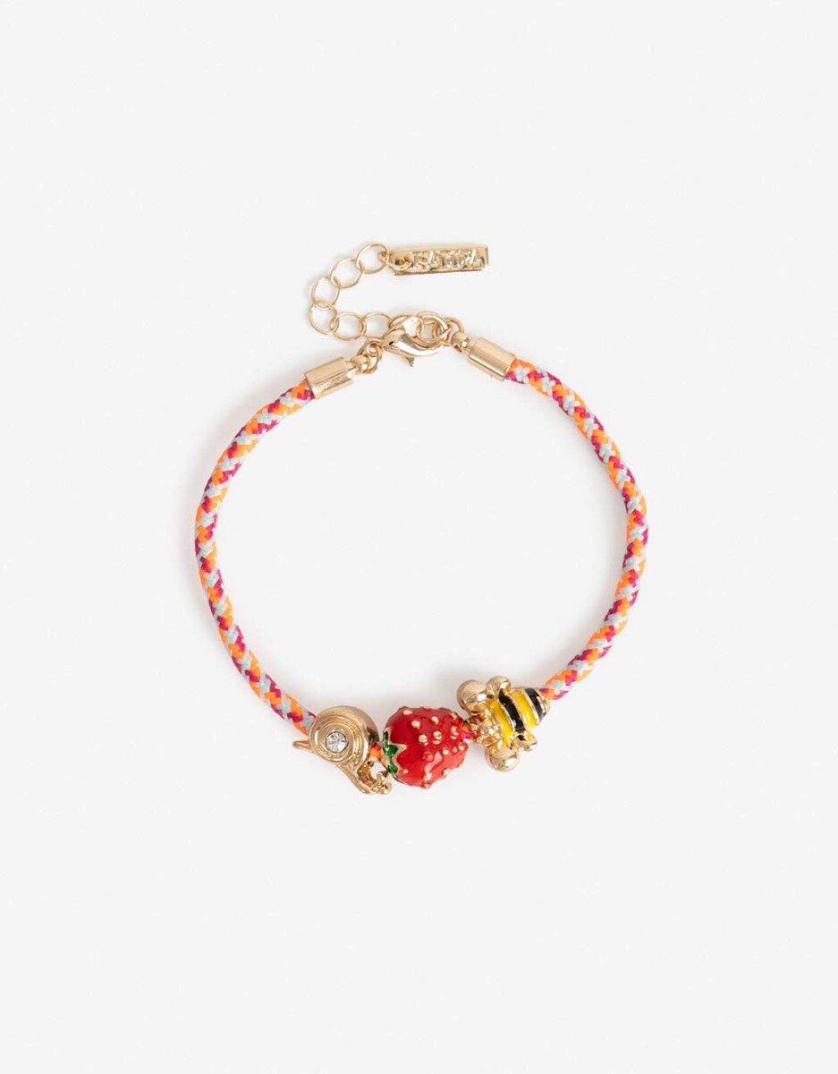 Pulsera Cordón Y Dijes 