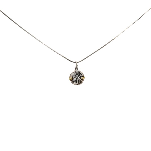 Dije Espíritu Santo plata quemada -Plata y oro- Sin piedra- CP5029 sinpiedra