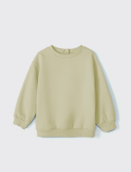 BUZO BÁSICO INFANTIL DE ALGODÓN VERDE