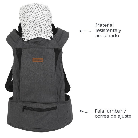 Mochila Porta Bebé Carestino con 3 Posiciones Gris/Negro