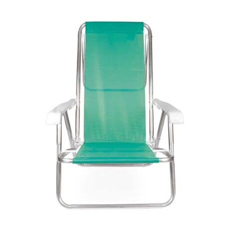 Reposera Silla Reclinable 8 Posiciones Aluminio Mor Sannet Verde