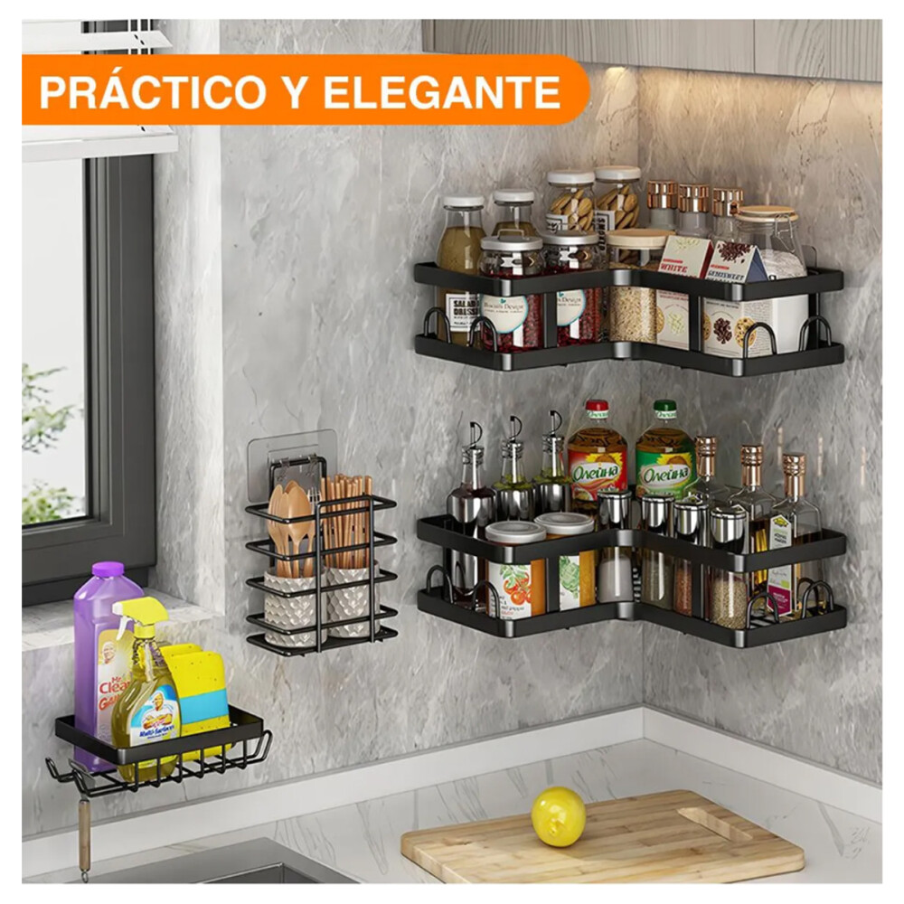 Set X5 Organizador De Baño O Cocina Esquinero Jabonera Set X5 Organizador De Baño O Cocina Esquinero Jabonera