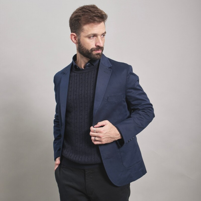 SACO GABARDINA AZUL