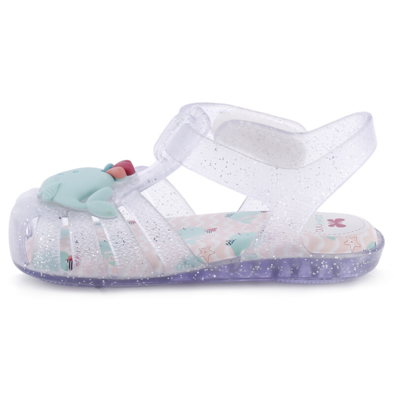 Sandalias Infantiles Zaxy Fundo Mar Baby Transparente - Brillantina