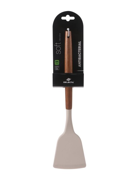 ESPATULA SILICONA RECTA 31CM MANGO ACACIA BEIGE ESPATULA SILICONA RECTA 31CM MANGO ACACIA BEIGE