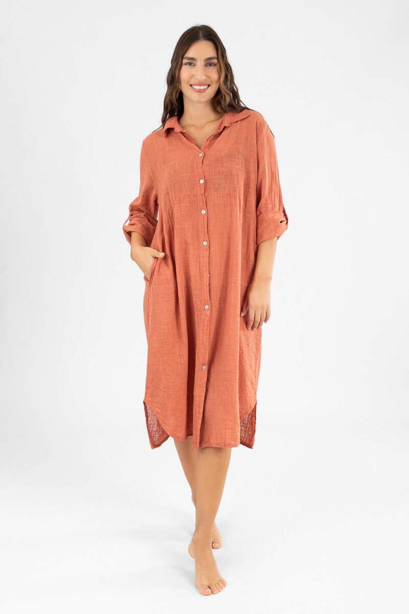 Camisola larga toscana Ladrillo