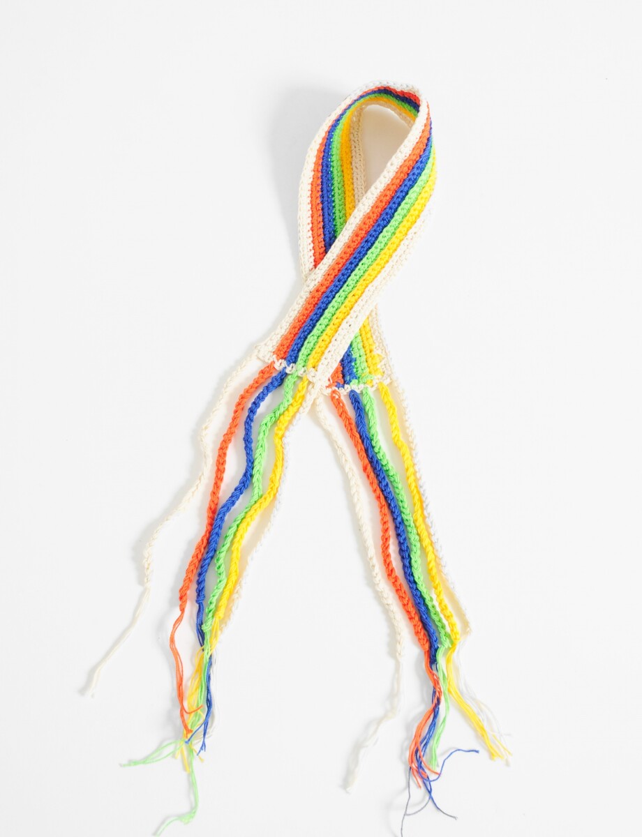 Vincha crochet franjas - multicolor 