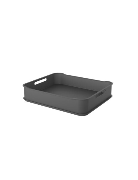 CANASTO PLASTICO RECT 38x32x8CM GRIS OSC. COZA CANASTO PLASTICO RECT 38x32x8CM GRIS OSC. COZA