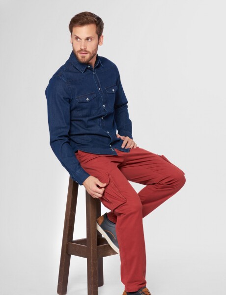 PANTALÓN CARGO SPANDEX Terracota