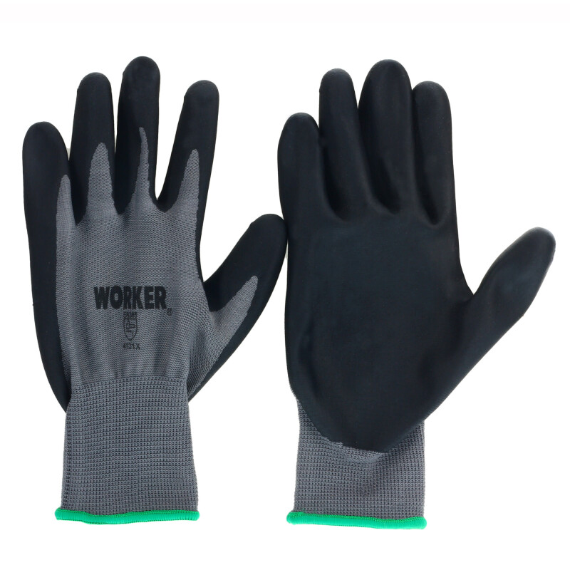 Guantes Unisex Worker Guante Mecanico Nitrilo Negro