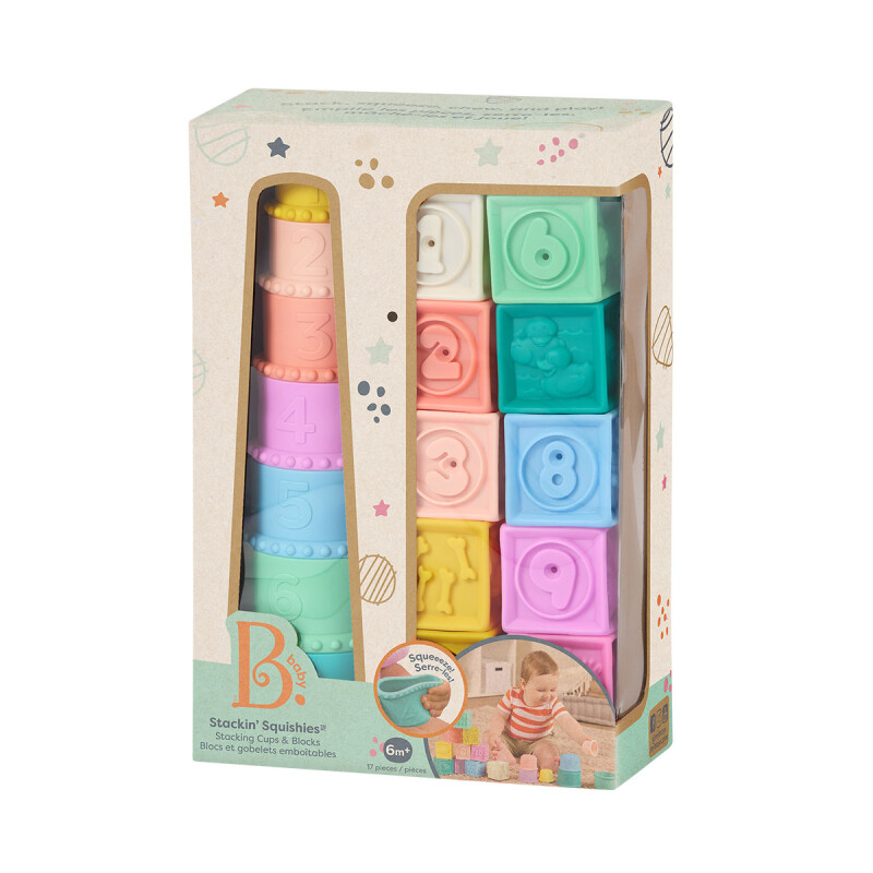 Juguetes blandos apilables silicona B. Toys Juguetes blandos apilables silicona B. Toys