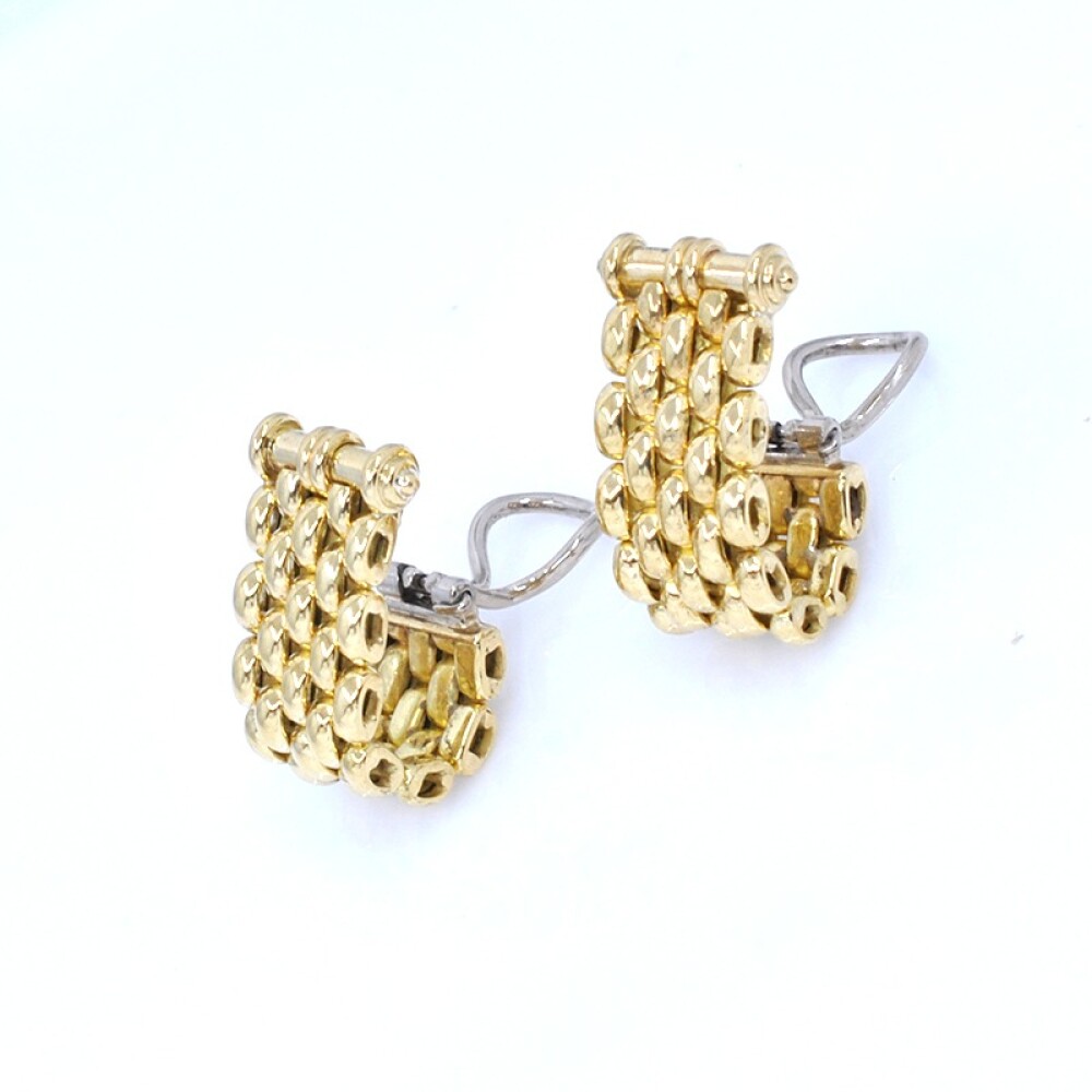 Caravanas clips panther 5 hilos en oro 18k Caravanas clips panther 5 hilos en oro 18k