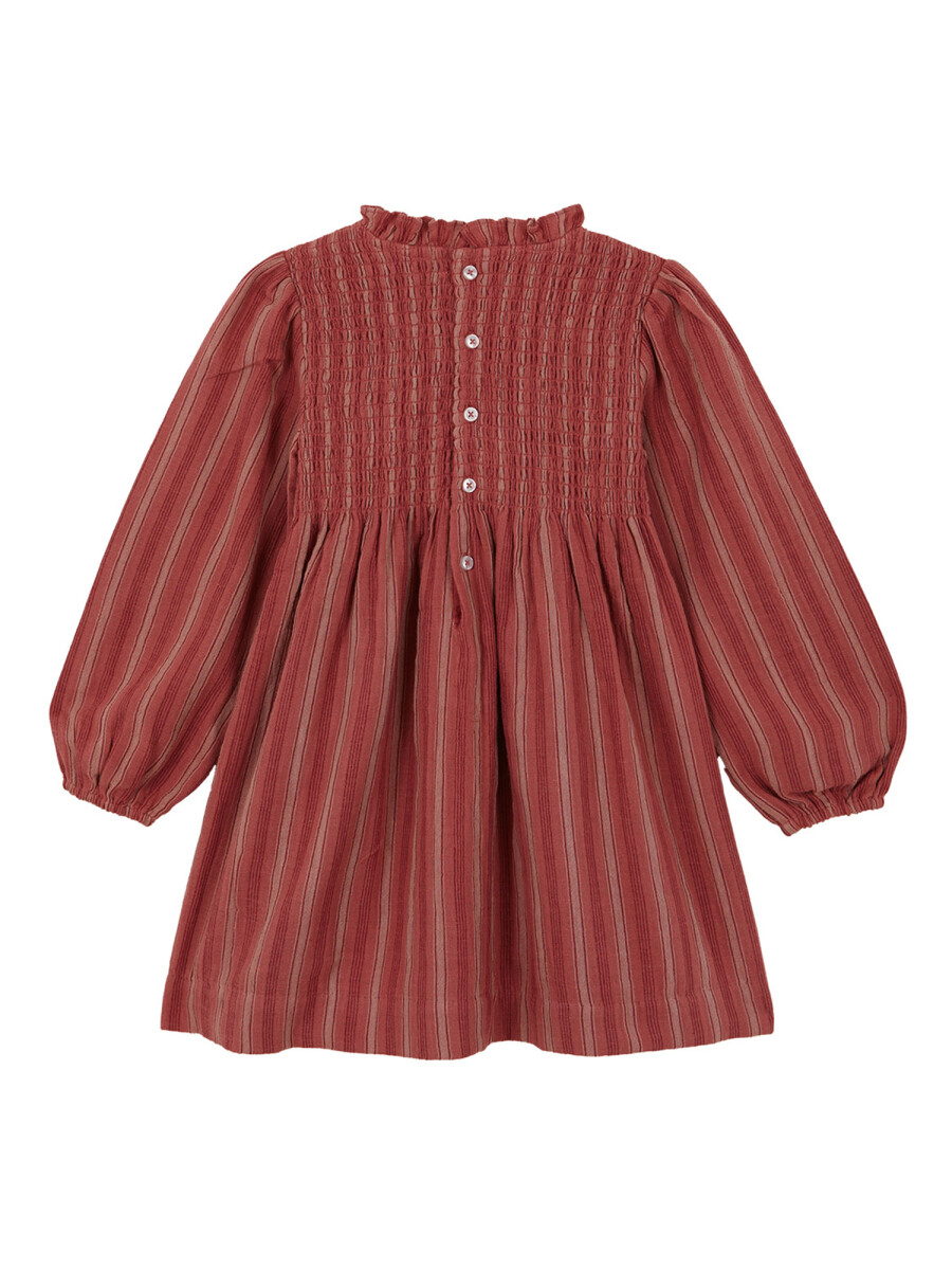 Vestido De Rayas Engomado Cereza