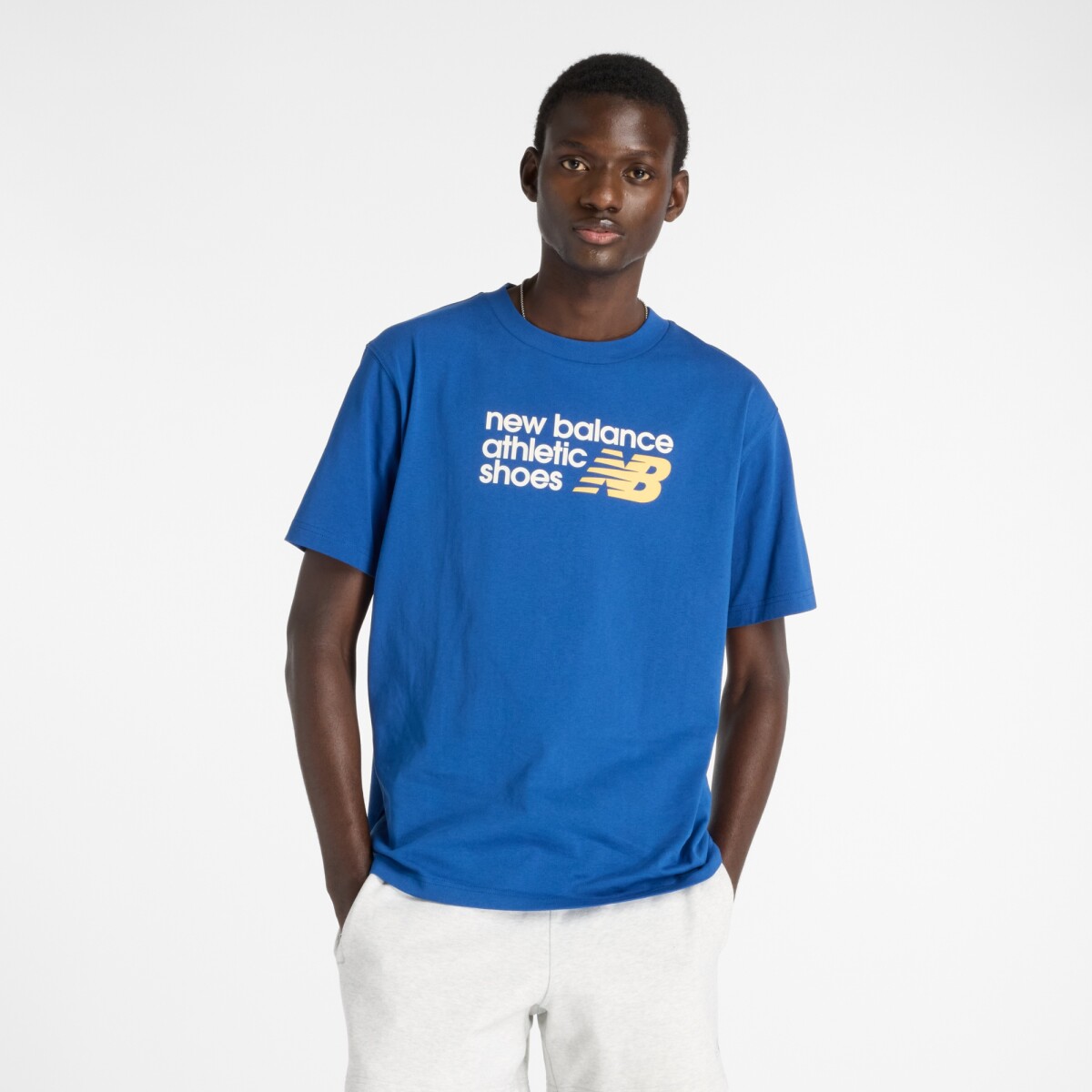 Remera New Balance de Hombre -Athletics Relaxed- MT51900GAB - BLUE 