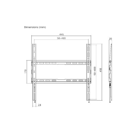 SOPORTE BRATECK PARA TV 32" A 70" FIJO SOPORTE BRATECK PARA TV 32" A 70" FIJO